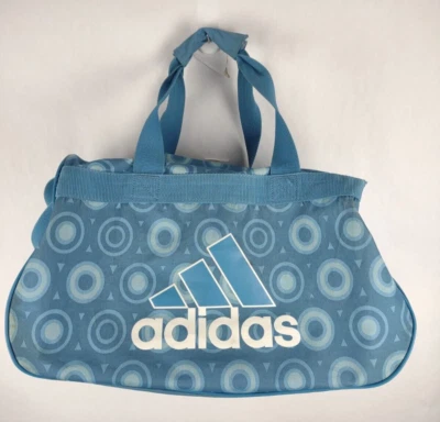 Bolsa de viagem Adidas Sports Gym azul claro bolinhas com alça de ombro 14 x 10 x 9 - Imagem 1 de 4