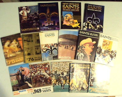 15 New Orleans Saints Media Guides from 1968 - 1986 - Image 1 of 4