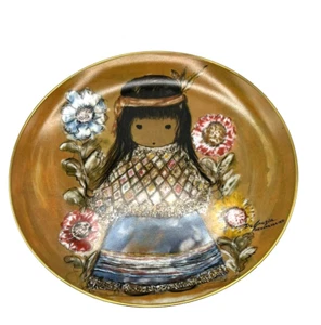 De Grazia Little Cocopah Indian Girl Signed Limited Edition Collector Plate VTG - Picture 1 of 8