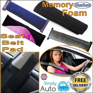 Memory Foam Car Seat Belt Safety Pad Shoulder Strap Cover Cushion Rucksack Bags - Picture 1 of 8