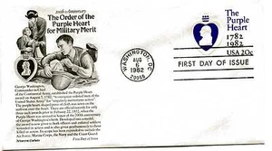 U603 The Purple Heart embossed envelope, Aristocrat Cachets FDC - Picture 1 of 1