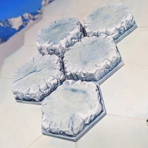 Juego de 6 Colinas para Star Wars Hoth Ice Planet | 60mm Base Crestas TTRPG Terreno - Imagen 1 de 10