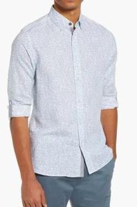 Ted Baker Men's LEEMAR Floral Slim Shirt Size 1 XS $165 NEW MMA-LEEMAR-TH9M - Picture 1 of 6