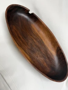 Bandeja grande X de madera HAWAIANA Kou de colección firmada Gene Buscher - Imagen 1 de 9