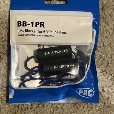 PAC BB-1PR / Set of 2 Bass Blockers (6" X 9") 0-300hz (4 Ohm), 0-150hz (8 Ohm) - Image 1 of 4
