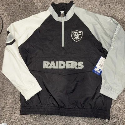 Jaqueta Pulôver Leve Starter Las Vegas Raiders Meio Zíper Masculina Tamanho G Nova - Imagem 1 de 4