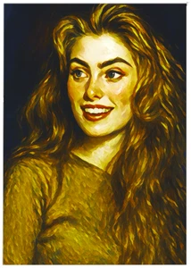 MADCHEN AMICK * Custom ACEO * Fun Novelty * CELEBRITY * Art Card * ATC - Bild 1 von 2