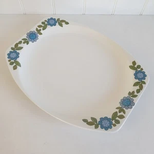 Plato Ovalado Cuadrado Vintage J&G Meakin 'Topic' Retro Patrón Floral 14" - Imagen 1 de 12