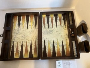 Vintage 2003 Herr der Ringe Limited Edition Backgammon Set Holzkoffer - Bild 1 von 11