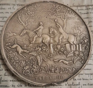 Feine große 19. Jh. Grand Tour Bass Relief Gips Kamee Tassie Tally Ho Fuchsjagd - Bild 1 von 4