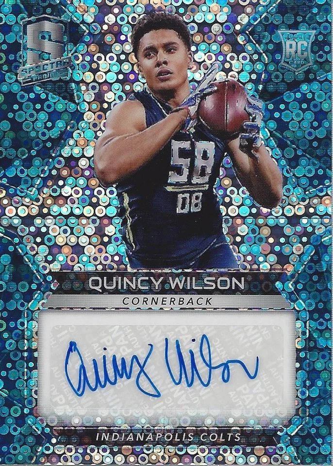 2017 Panini Spectra Neon Blue #175 Quincy Wilson Auto /75 - FB - Image 1 of 2