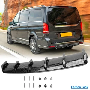 Diffusore posteriore in carbonio labbro paraurti splitter spoiler aletta per Mercedes Classe V W447 - Foto 1 di 17