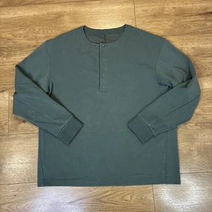 Sudadera Para Hombre XL Lululemon Softstreme Verde Henley Pullover Calce Preppy - Imagen 1 de 4