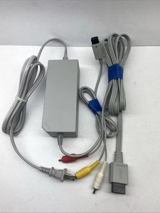 OEM Genuine Original Nintendo Wii System Console Power Cord & AV Cables Untested - Picture 1 of 6