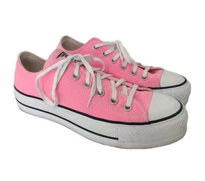 Converse All Star Shoes Womens Size 9 CTAS Lift Ox Platform Sneaker Pink Low Top - Picture 1 of 8