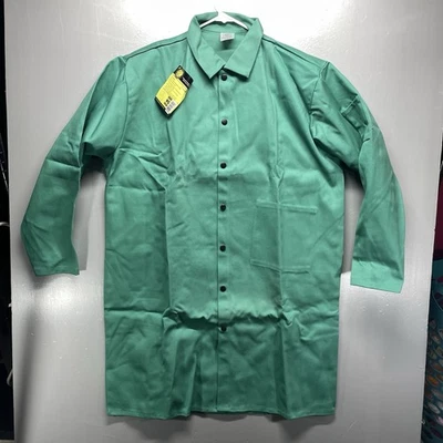 Black Stallion Revco 12oz Flame Resistant Green 42” Shop Coat F2-42C Size XL - Image 1 of 4