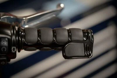 Empuñaduras de manillar negras de 1" para motocicleta clásica Harley Softail Heritage EE. UU. Foto 1 de 4