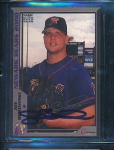 2000 Newark Bears Citation Graphics #24 Joe Borowski signed auto autograph 