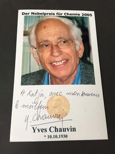 YVES CHAUVIN († 2015) Nobelpreis Chemie 2005 signed Foto 9,5 x 14,5 Autogramm - Bild 1 von 1
