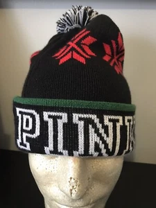 PINK VICTORIA’S SECRET POM Winter Warm Stocking Hat Beanie Toque - Picture 1 of 3