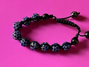 Tresor Paris 10mm Stainless Steel Blue Crystal Bracelet - Picture 1 of 9
