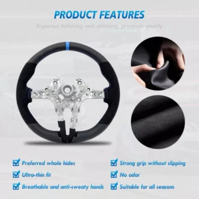 Alcantara Steering Wheel skeleton For BMW M5 F10 2011-2016 M6 F06 F12 F13 13-18 Foto 1 de 4