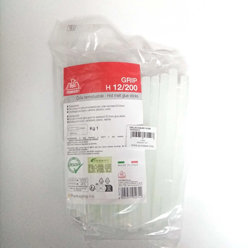 Colla a caldo a stick 12 x 200mm trasparente - Immagine 1 di 4