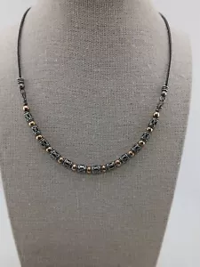 Collana ZANFELD in argento sterling 925 con perline in oro giallo 14 kt - Foto 1 di 13