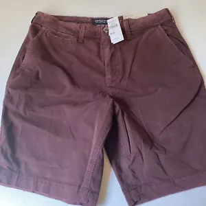 NWT American Eagle Outfitters Flex Shorts Men’s Size 31 Burgundy Classic Fit - Picture 1 of 5