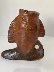 Sasak Keramik Steingut Fisch Vase Figur Indonesien (siehe Zertifikat) - Bild 1 von 8