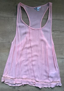 VOLCOM Last Call Tank Top Light 100% Rayon Peach-Orange MED Racerback NWOT - Picture 1 of 6