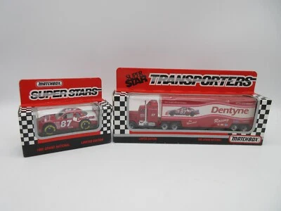 Lot of 2 Matchbox NASCAR Super Stars #87 Joe Nemechek Dentyne Transporter & Car - Image 1 of 4