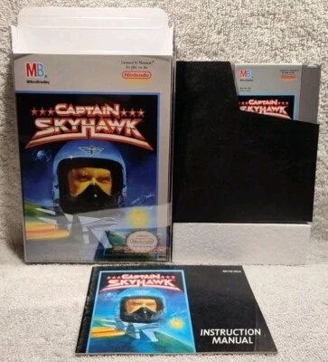 Captain Skyhawk - (NES, 1989) *VGC w/ Manual + Case Protector* Tested* READ! - Image 1 of 4