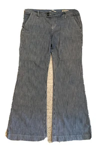 Jeans da donna hippie vintage anni '70 Levis Gap a righe big campana vita 30 - Foto 1 di 6