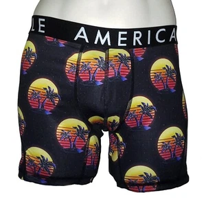 NEU MIT ETIKETT AMERICAN EAGLE OUTFITTERS HERREN 6" PALMEN FLEX TRUNK AEO SCHWARZ BOXERSHORTS - Bild 1 von 1