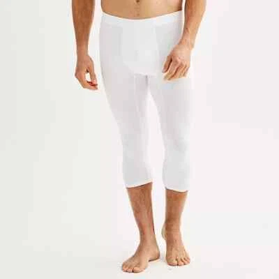 Leggings/apertadas masculinas Tek Gear brancas 3/4 camada base (MT21A032RS4) tamanhos G/XL - nova com etiquetas - Imagem 1 de 3