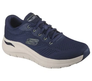 Extra Wide Fit Man Skechers Arch Fit 2.0 Lace Up Shoe 232700 Navy Brand New - Picture 1 of 6