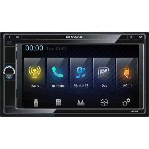 Phonocar VM066 autoradio 2 din con Phone Link per connessione smartphone iOS e A - Immagine 1 di 1