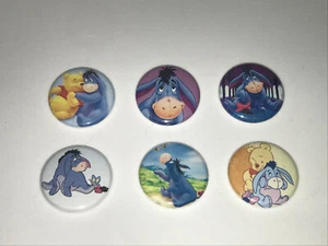 1" SET 6 DISNEY EEYORE WINNIE THE POOH ANSTECKNADEL BUTTON PINS PINBACK [P295] - Bild 1 von 2