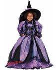 Deluxe Sorceress Magician Purple Gown Girls Halloween Costume Fancy Dress Size 6