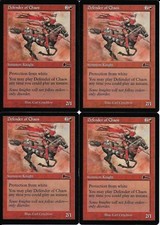 MTG: DEFENDER OF CHAOS Urza's Legacy COMMON; played, Excellent condition x4