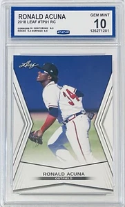 Leaf #TP01 2018 Ronald Acuña Jr. (RC) gema como nueva 10 - Atlanta Braves - Imagen 1 de 2