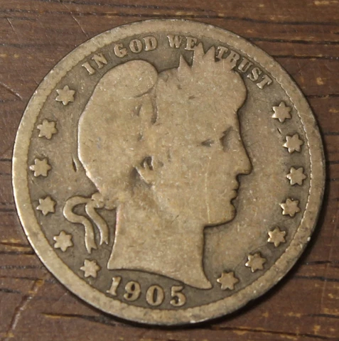 1905 S Barber Quarter Good....................Lot 186 Cover
