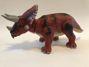 Toys R Us Maidenhead Dinosaur Triceratops Red Black Plastic Sounds Light 14” - Picture 1 of 11