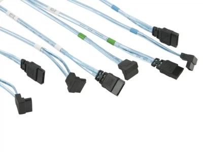 SUPERMICRO CBL-0186L SATA Set o Round Straight-Right Angle 56/45.5/35/23cm Cable - Image 1 of 2