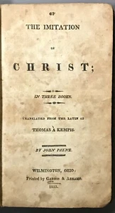 Thomas À Kempis / John Payne The Imitation of Christ Gaddis & Abrams 1815 - Imagen 1 de 10