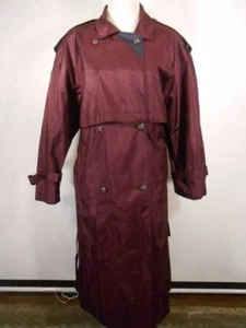 Beautiful Women's Size 9 10 British Mist Plum Purple Removable Lining Trenchcoat - Picture 1 of 6