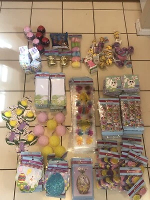Easter supplies toys, stickers, notepad, Games Basket Eggs Wholesale 302 Pieces - Image 1 of 4