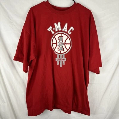 Camiseta De Colección Adidas Tracy Mcgrady T Mac Talla 2XL Hecha en EE. UU. Roja Foto 1 de 4