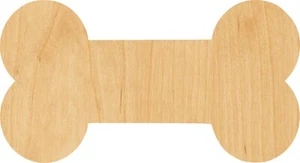 Dog Bone Laser Cut Out Wood Shape Craft Supply - Woodcraft Cutout - Picture 1 of 1